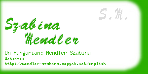 szabina mendler business card